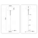 Напольный светильник с абажуром и хрусталем Ambrella HIGH LIGHT LH71008 от ImperiumLoft