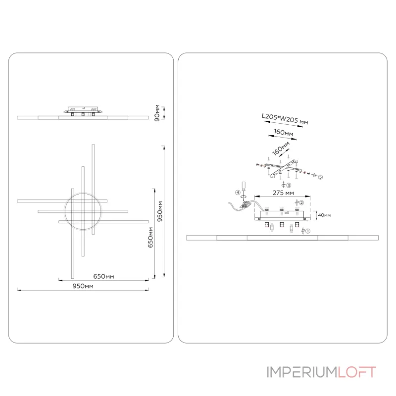 Потолочная люстра Ambrella COMFORT LineTech FL6285