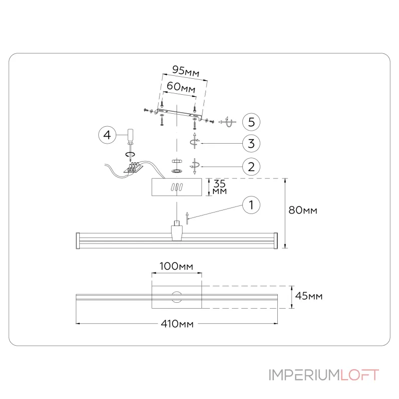 Настенный светильник Ambrella COMFORT LineTech FL6111 от ImperiumLoft