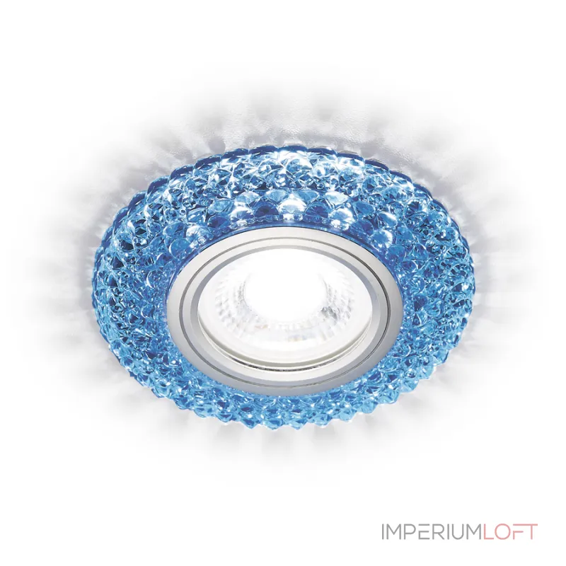 Встраиваемый точечный светильник MR16 с LED подсветкой Ambrella STANDARD SPOT S291 BL/WH от ImperiumLoft