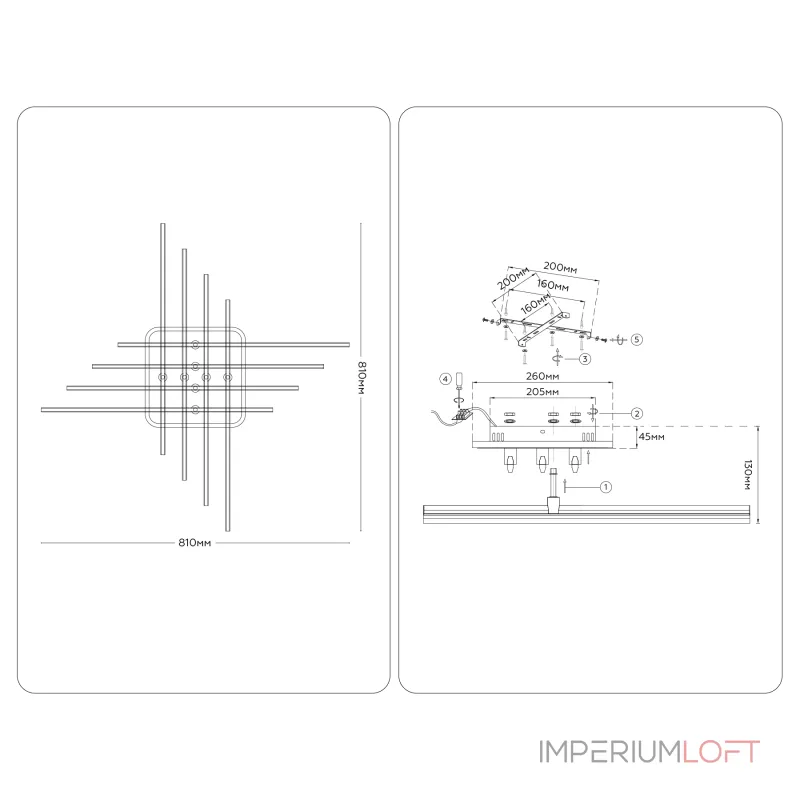 Потолочная люстра Ambrella COMFORT LineTech FL6261