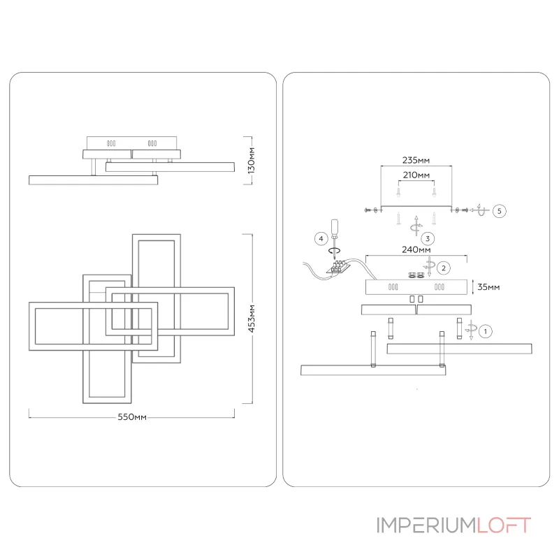Потолочная люстра Ambrella ACRYLICA Disk FA1002