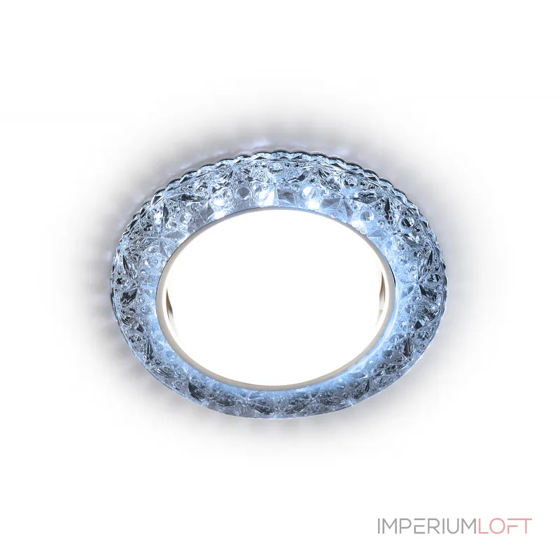 Встраиваемый точечный светильник GX53 с LED подсветкой Ambrella STANDARD SPOT G308 CL/CLD от ImperiumLoft