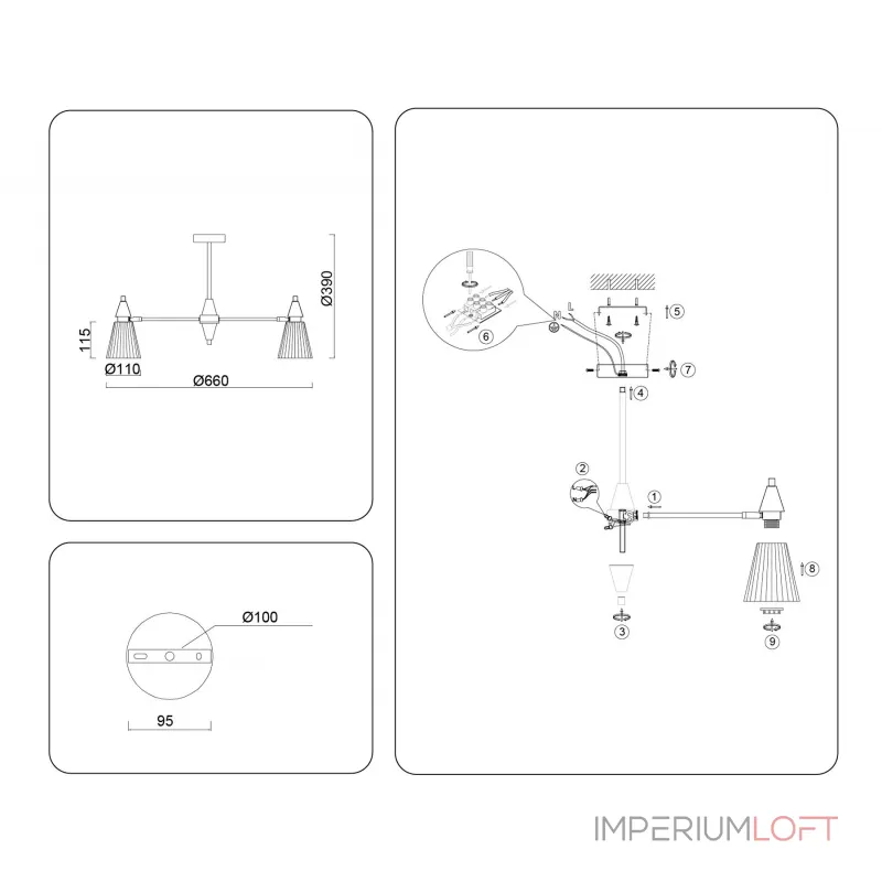 Люстра на штанге Ambrella HIGH LIGHT LH58114 от ImperiumLoft Люстра на штанге Ambrella HIGH LIGHT LH58114 от ImperiumLoft
