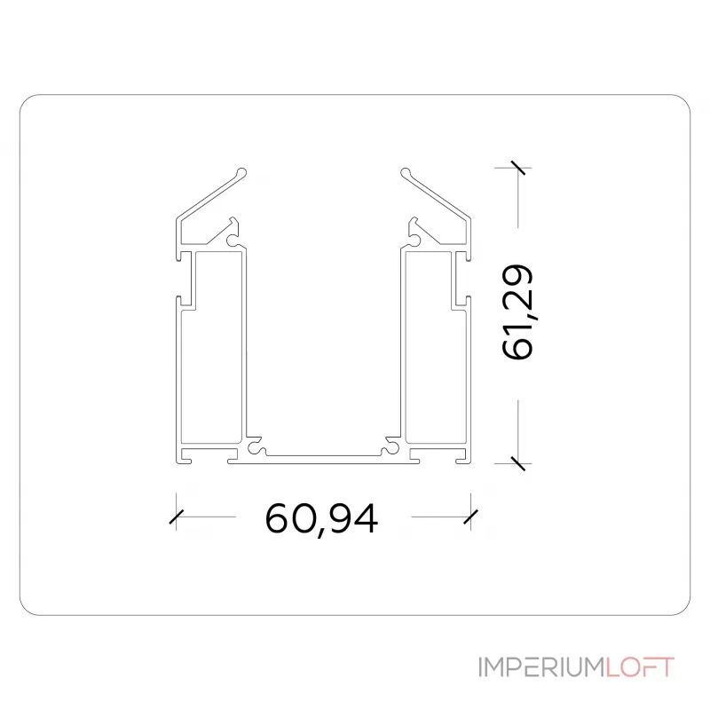 Корпус для накладного шинопровода в натяжной потолок Magnetic Ambrella TRACK SYSTEM GL1013 от ImperiumLoft Корпус для накладного шинопровода в натяжной потолок Magnetic Ambrella TRACK SYSTEM GL1013 от ImperiumLoft