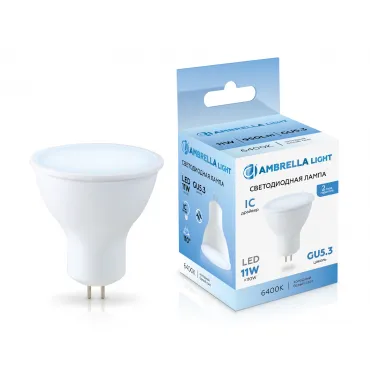 Светодиодная лампа MR16 11W 6400K Ambrella BULBING 161106 Светодиодная лампа MR16 11W 6400K Ambrella BULBING 161106