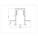 Шинопровод 3м встраиваемый под ГКЛ 9,5мм Magnetic Standard 48V 20mm Ambrella Track System GL3338-9.5 от ImperiumLoft