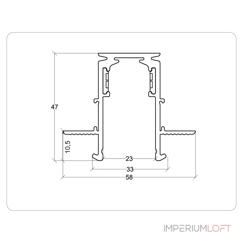 Шинопровод 3м встраиваемый под ГКЛ 9,5мм Magnetic Standard 48V 20mm Ambrella Track System GL3338-9.5 от ImperiumLoft