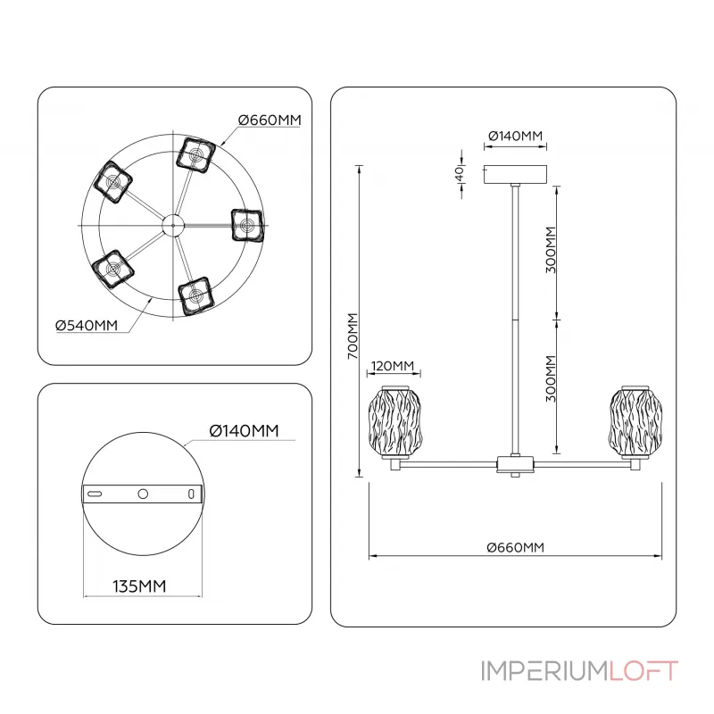 Люстра на штанге Ambrella HIGH LIGHT LH LH30104 от ImperiumLoft Люстра на штанге Ambrella HIGH LIGHT LH LH30104 от ImperiumLoft