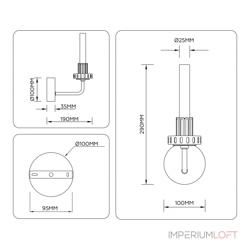 Настенный светильник Ambrella HIGH LIGHT LH LH53128 от ImperiumLoft Настенный светильник Ambrella HIGH LIGHT LH LH53128 от ImperiumLoft