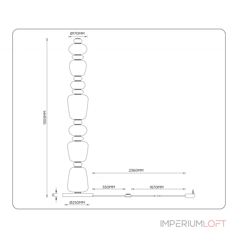 Торшер Ambrella HIGH LIGHT LH LH53172 от ImperiumLoft