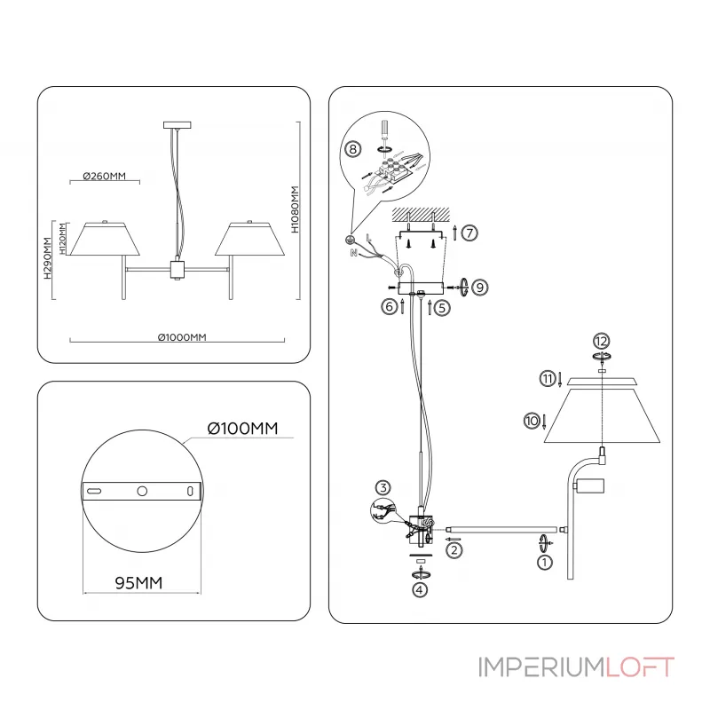 Подвесная люстра Ambrella HIGH LIGHT LH LH72453 от ImperiumLoft Подвесная люстра Ambrella HIGH LIGHT LH LH72453 от ImperiumLoft