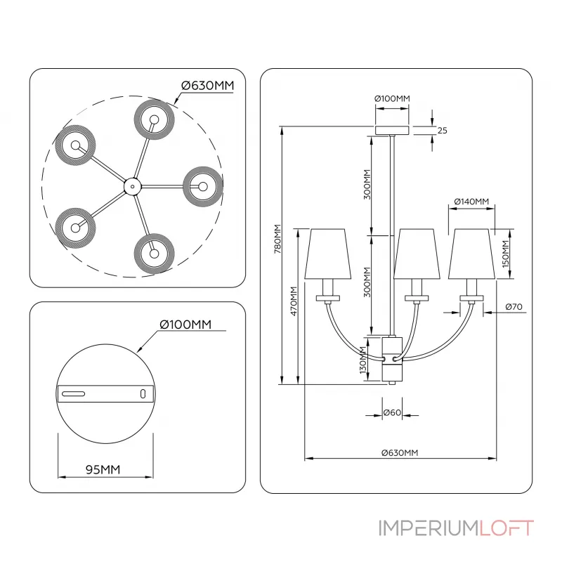 Люстра на штанге Ambrella HIGH LIGHT LH LH75351 от ImperiumLoft Люстра на штанге Ambrella HIGH LIGHT LH LH75351 от ImperiumLoft