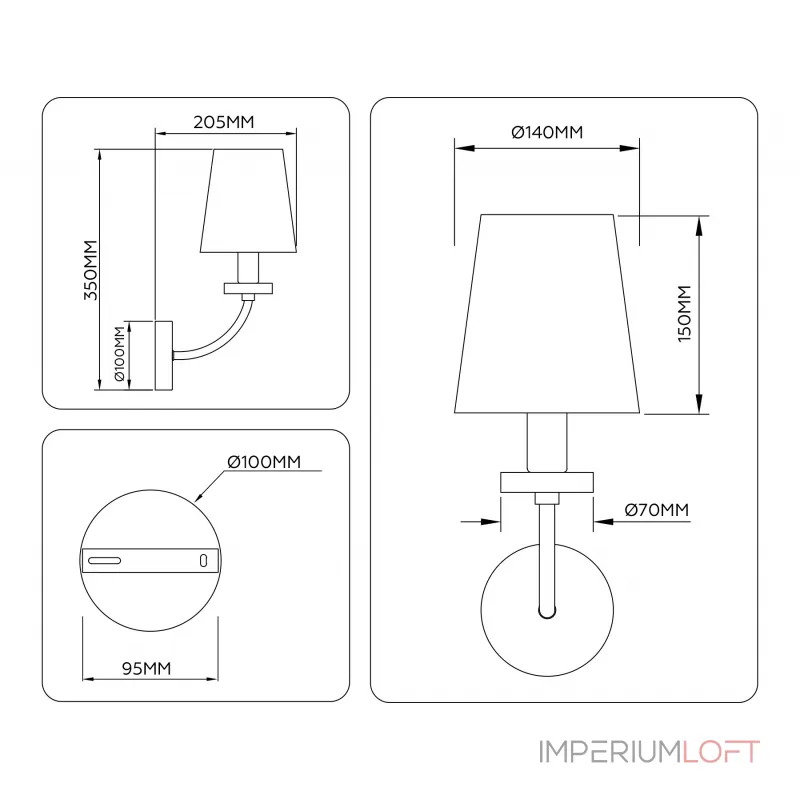 Настенный светильник Ambrella HIGH LIGHT LH LH75359 от ImperiumLoft Настенный светильник Ambrella HIGH LIGHT LH LH75359 от ImperiumLoft