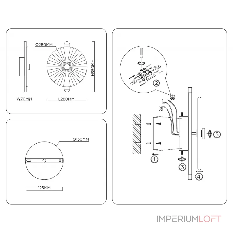 Настенный светодиодный светильник Ambrella HIGH LIGHT Crystal LH31143 от ImperiumLoft