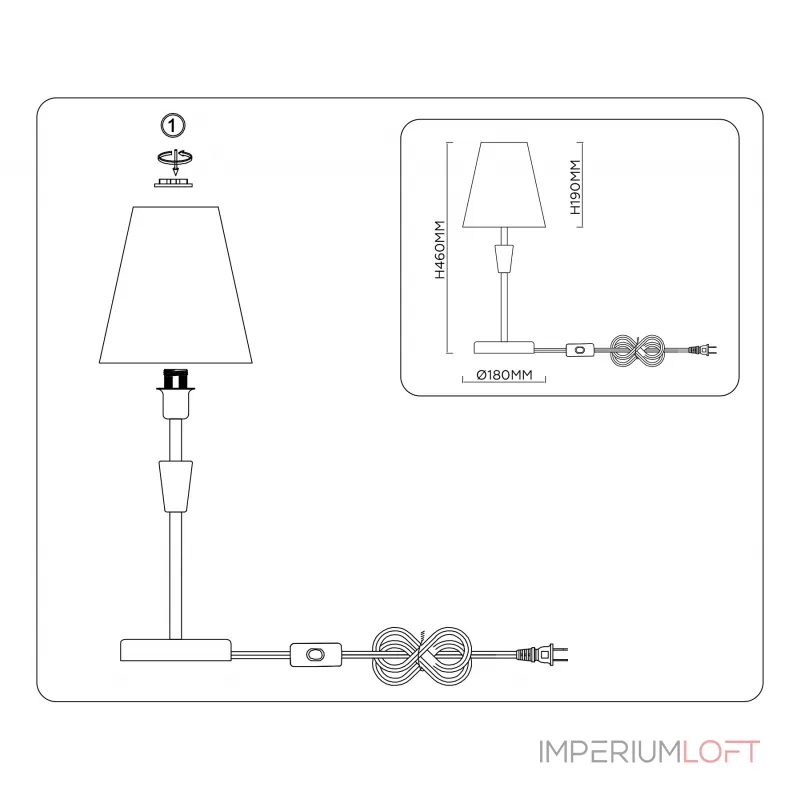 Настольная лампа Ambrella HIGH LIGHT CLASSIC LH75057 от ImperiumLoft