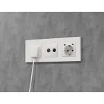 Лицевая панель (Белый глянец) для вывода кабеля Ambrella Volt ALFA AP1158 от ImperiumLoft