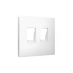 Лицевая панель для компьютерной/телефонной двойной розетки RJ-45/RJ-11 Ambrella Volt ALFA AP1321