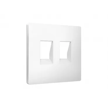 Лицевая панель для компьютерной/телефонной двойной розетки RJ-45/RJ-11 Ambrella Volt ALFA AP1321