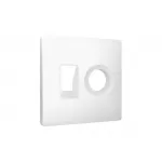 Лицевая панель (Белый матовый) для компьютерной/телефонной + TV розетки Ambrella Volt ALFA AP1325 от ImperiumLoft