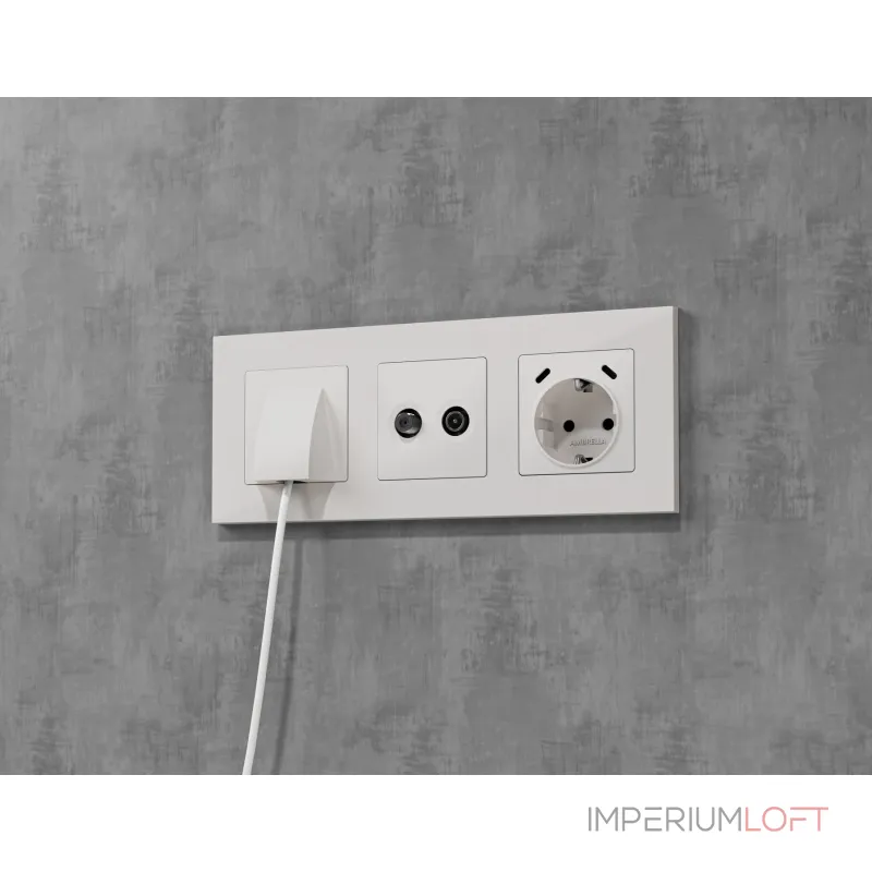 Лицевая панель (Белый матовый) для вывода кабеля Ambrella Volt ALFA AP1358 от ImperiumLoft Лицевая панель (Белый матовый) для вывода кабеля Ambrella Volt ALFA AP1358 от ImperiumLoft