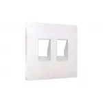 Лицевая панель (Жемчуг) для компьютерной/телефонной двойной розетки Ambrella Volt ALFA AP2121 от ImperiumLoft