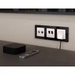 Лицевая панель (Жемчуг) для компьютерной/телефонной двойной розетки Ambrella Volt ALFA AP2121 от ImperiumLoft