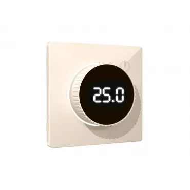 Лицевая панель (Бежевый глянец) для терморегулятора теплого пола с цифровым дисплеем Ambrella Volt ALFA AP3058