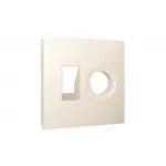 Лицевая панель (Бежевый матовый) для компьютерной/телефонной + TV розетки Ambrella Volt ALFA AP3325 от ImperiumLoft