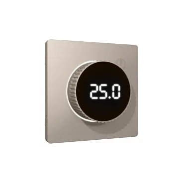 Лицевая панель (Серо-бежевый матовый) для терморегулятора теплого пола с цифровым дисплеем Ambrella Volt ALFA AP3658