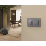 Лицевая панель (Сталь матовый) для терморегулятора теплого пола Ambrella Volt ALFA AP5057 от ImperiumLoft