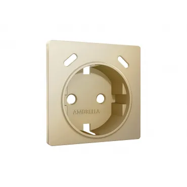 Лицевая панель для электрической розетки с заземлением со шторками 2USB C+C Ambrella Volt ALFA AP6105