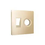 Лицевая панель (Шампань) для компьютерной/телефонной + TV розетки Ambrella Volt ALFA AP6125 от ImperiumLoft