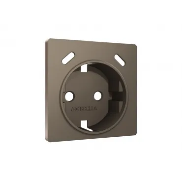 Лицевая панель (Темная бронза матовый) для электрической розетки с заземлением со шторками 2USB C+C Ambrella Volt ALFA AP6405 Лицевая панель (Темная бронза матовый) для электрической розетки с заземлением со шторками 2USB C+C Ambrella Volt ALFA AP6405
