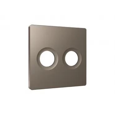 Лицевая панель (Темная бронза матовый) для TV двойной розетки Ambrella Volt ALFA AP6433 Лицевая панель (Темная бронза матовый) для TV двойной розетки Ambrella Volt ALFA AP6433