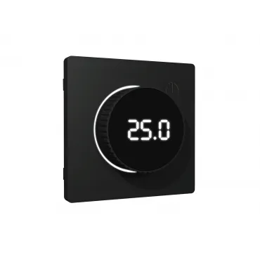 Лицевая панель (Черный матовый) для терморегулятора теплого пола с цифровым дисплеем Ambrella Volt ALFA AP8058