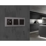 Лицевая панель (Черный матовый) для терморегулятора теплого пола с цифровым дисплеем Ambrella Volt ALFA AP8058 от ImperiumLoft