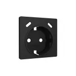 Лицевая панель (Черный матовый) для электрической розетки с заземлением со шторками 2USB C+C Ambrella Volt ALFA AP8105 от ImperiumLoft