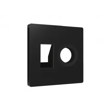 Лицевая панель (Черный матовый) для компьютерной/телефонной + TV розетки Ambrella Volt ALFA AP8125 Лицевая панель (Черный матовый) для компьютерной/телефонной + TV розетки Ambrella Volt ALFA AP8125