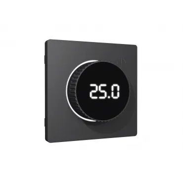 Лицевая панель (Графит мягкое касание) для терморегулятора теплого пола с цифровым дисплеем Ambrella Volt ALFA AP9058