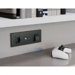 Лицевая панель для электрической розетки с заземлением со шторками 2USB C+C Ambrella Volt ALFA AP9105
