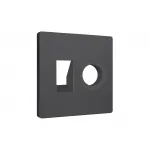 Лицевая панель (Графит мягкое касание) для компьютерной/телефонной + TV розетки Ambrella Volt ALFA AP9125 от ImperiumLoft
