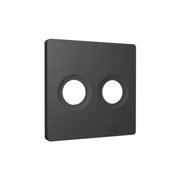 Лицевая панель (Графит мягкое касание) для TV двойной розетки Ambrella Volt ALFA AP9133 Лицевая панель (Графит мягкое касание) для TV двойной розетки Ambrella Volt ALFA AP9133