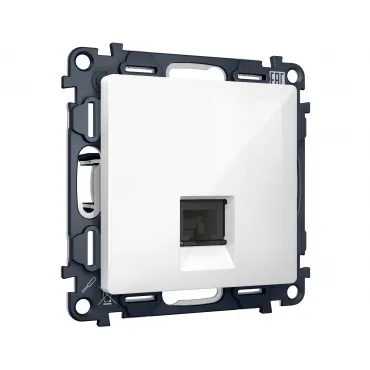 Комплект механизма компьютерной розетки RJ-45 (8P8C) CAT6A экранированной с автоматической защитной шторкой Ambrella Volt MA MA112005