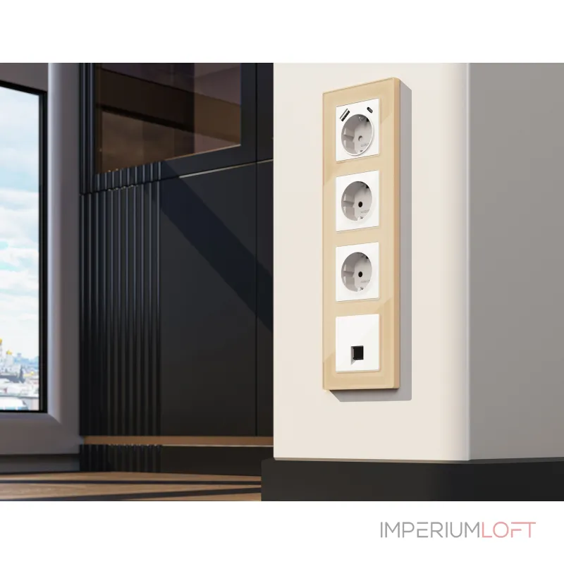 Комплект механизма компьютерной розетки RJ-45 (8P8C) CAT6A экранированной с автоматической защитной шторкой Ambrella Volt MA MA112005 Комплект механизма компьютерной розетки RJ-45 (8P8C) CAT6A экранированной с автоматической защитной шторкой Ambrella Volt MA MA112005