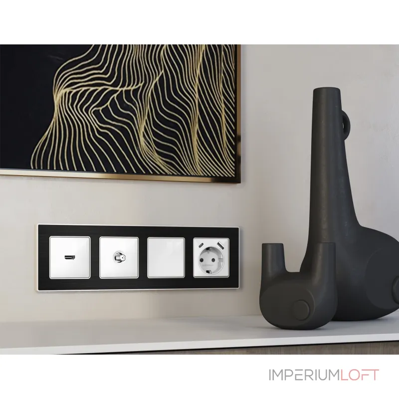 Комплект механизма TV розетки SAT 5-2400MHz 3.5dB Ambrella Volt MA MA113050 от ImperiumLoft