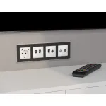 Комплект механизма розетки компьютерной + TV оконечной RJ-45 (8P8C) CAT6/50-870 MHz 1dB Ambrella Volt MA MA132510