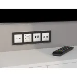 Комплект механизма розетки TV оконечной + SAT 5-862MHz 3.5dB/950-2150MHz 3.5dB Ambrella Volt MA MA133310 от ImperiumLoft