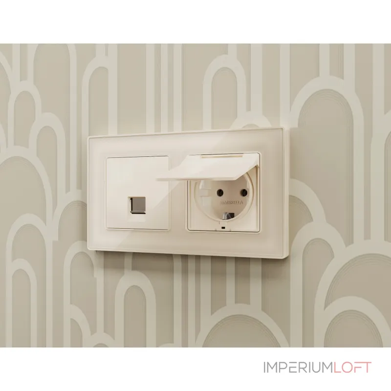 Комплект механизма компьютерной розетки RJ-45 (8P8C) CAT6A экранированной с автоматической защитной шторкой Ambrella Volt MA MA312005 Комплект механизма компьютерной розетки RJ-45 (8P8C) CAT6A экранированной с автоматической защитной шторкой Ambrella Volt MA MA312005