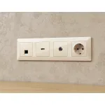 Комплект механизма компьютерной розетки RJ-45 (8P8C) CAT6A экранированной с автоматической защитной шторкой Ambrella Volt MA MA312005